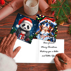 diamond painting 12 kerstkaarten - magische kerst set – afbeelding 3