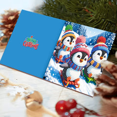diamond painting 12 kerstkaarten - vrolijke kerst set – afbeelding 6