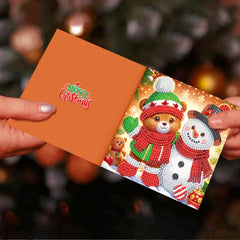 diamond painting 12 kerstkaarten - vrolijke kerst set – afbeelding 8
