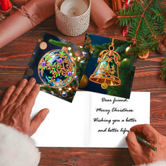 diamond painting 12 kerstkaarten - wintervrienden set – afbeelding 3