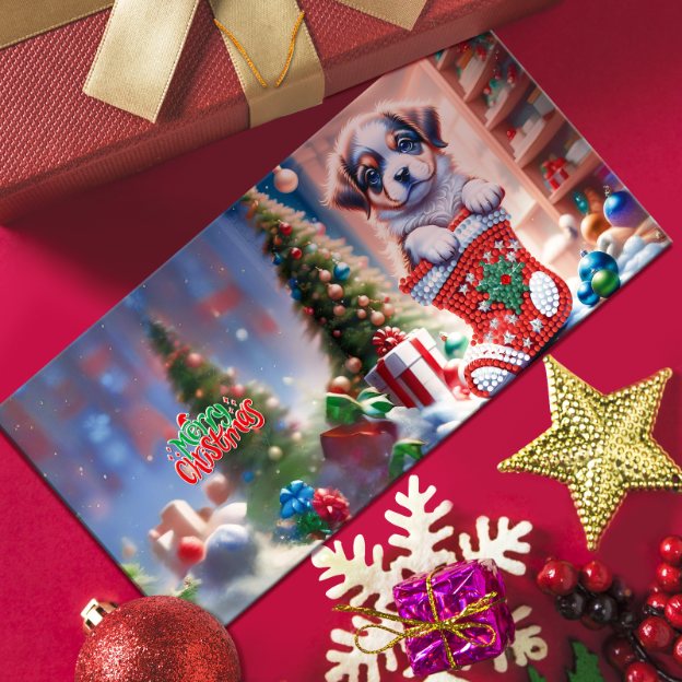 diamond painting 12 kerstkaarten - wintervrienden set – afbeelding 4