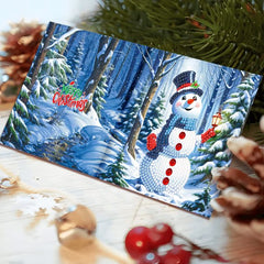 diamond painting 12 kerstkaarten - wintervrienden set – afbeelding 5