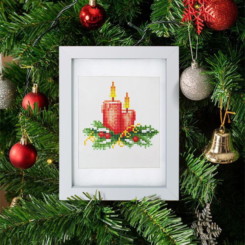 diamond painting - 12 mini diamond paintings - kerst set 2.0 – afbeelding 7