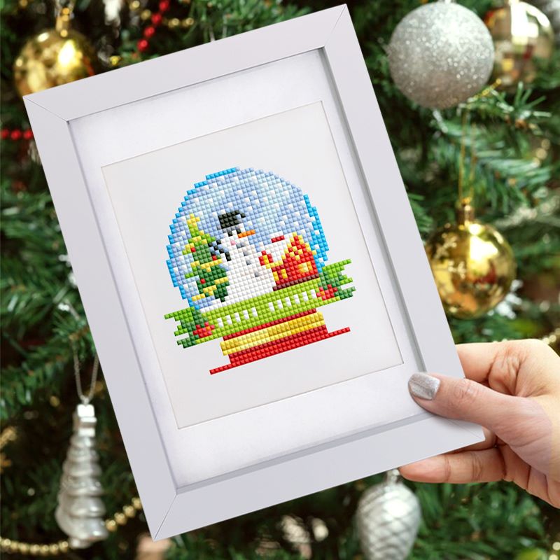 diamond painting - 12 mini diamond paintings - kerst set – afbeelding 5