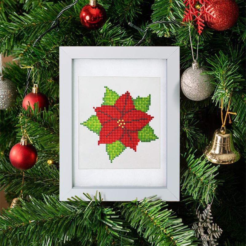 diamond painting - 12 mini diamond paintings - kerst set – afbeelding 6