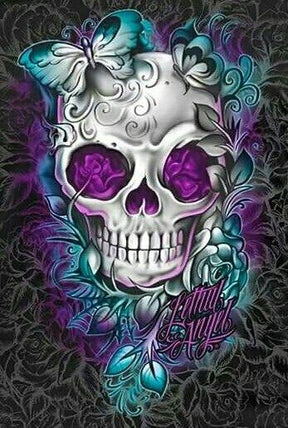 Diamond Painting Bloem Vlinder Schedel - SEOS Shop ®