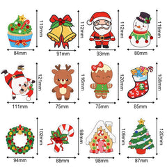 diamond painting 8 kerstkaarten + 12 hangers – afbeelding 4