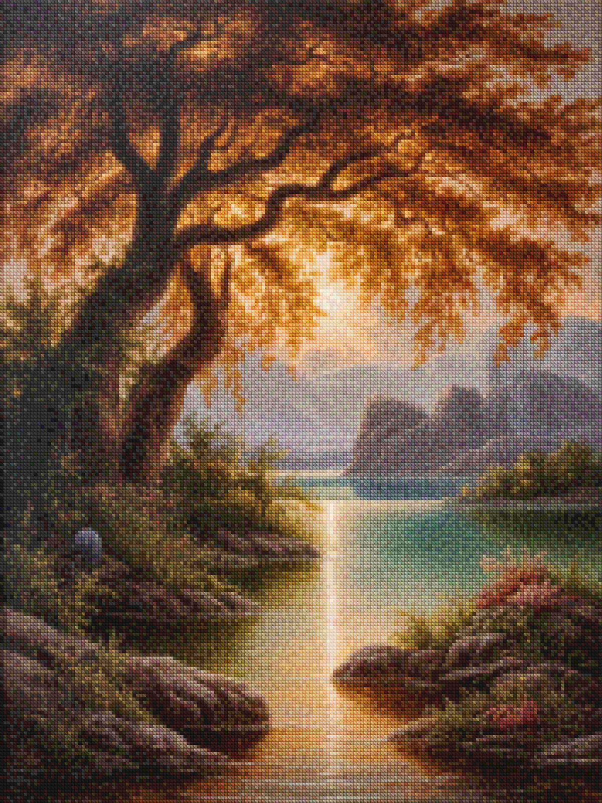 Diamond Painting - Amberkleurige gloed