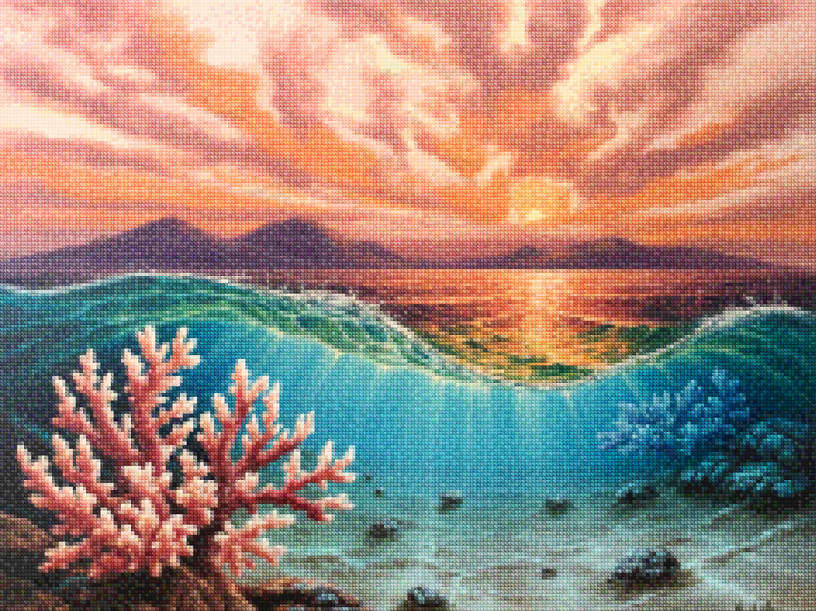 Diamond Painting - Koraal zonsondergang