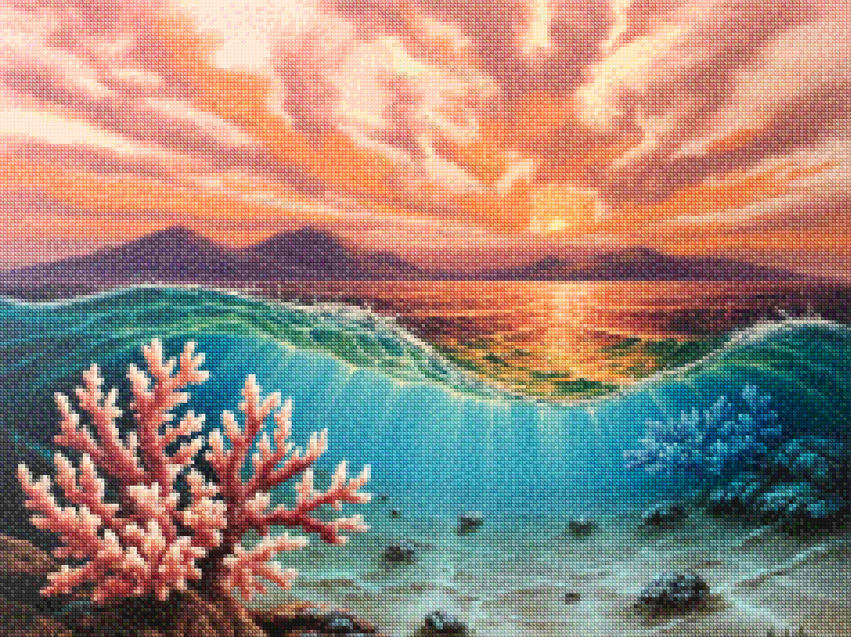 Diamond Painting - Koraal zonsondergang
