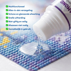 Permanente Diamond Painting Sealer met Applicator - 120 ml - 1 Stuk