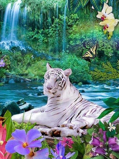 Diamond Painting Witte Tijger - SEOS Shop ®