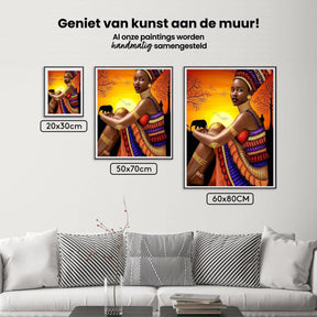 Diamond Painting Afrikaanse vrouw - Happy Dots | Dot Painting Diamond Painting Afrikaanse vrouw - Happy Dots | Dot Painting