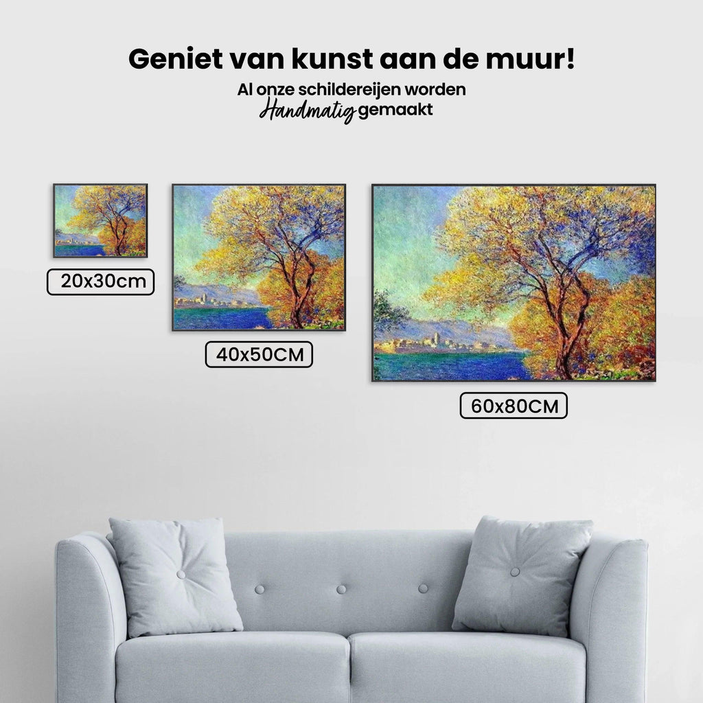 Diamond Painting Antibes gezien vanuit de tuinen van Salis - SEOS Shop ®