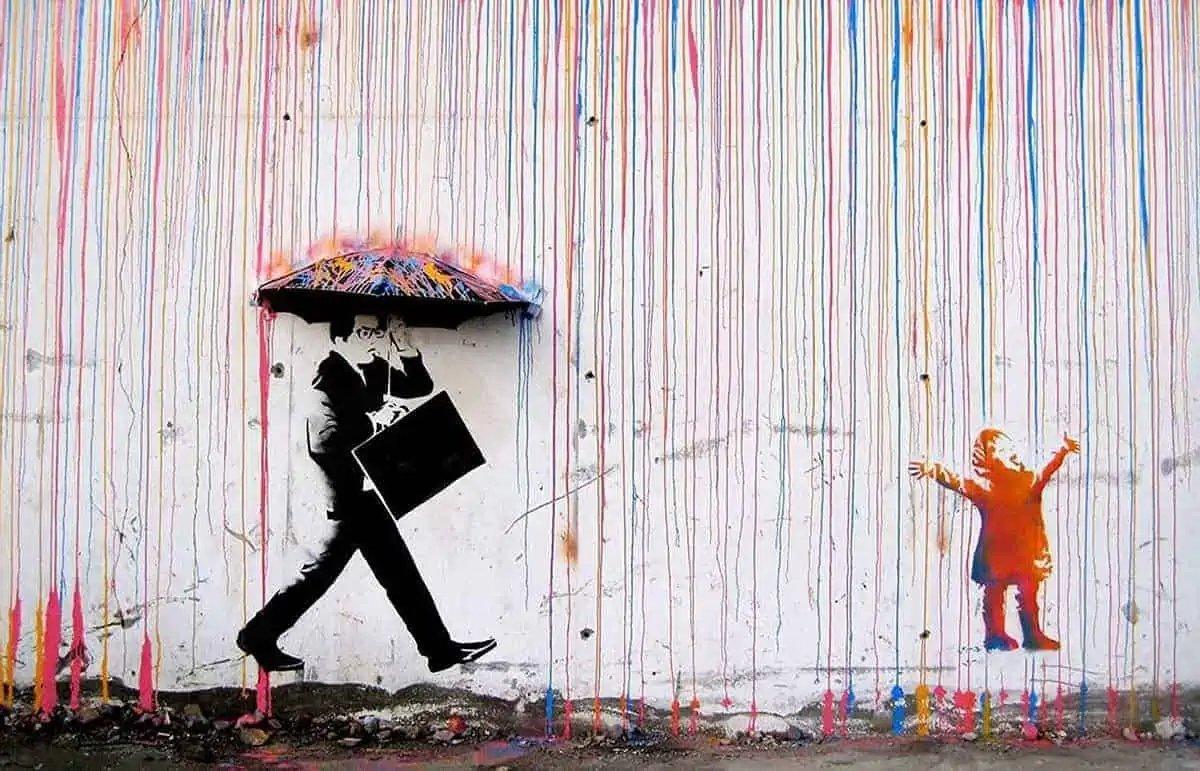 Diamond Painting Banksy – Kleurenregen - SEOS Shop ®