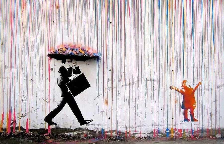 Diamond Painting Banksy – Kleurenregen - SEOS Shop ®