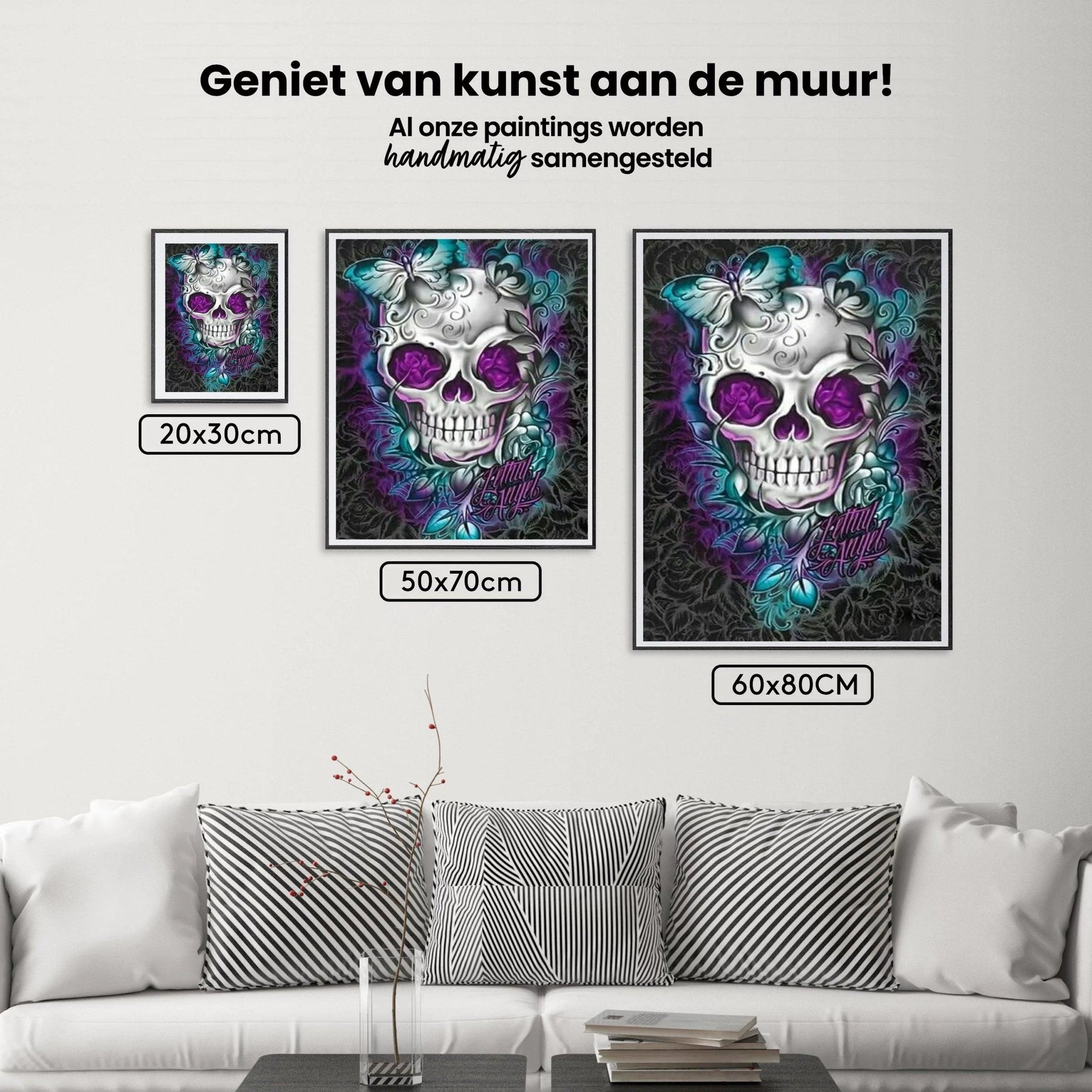 Diamond Painting Bloem Vlinder Schedel - SEOS Shop ®