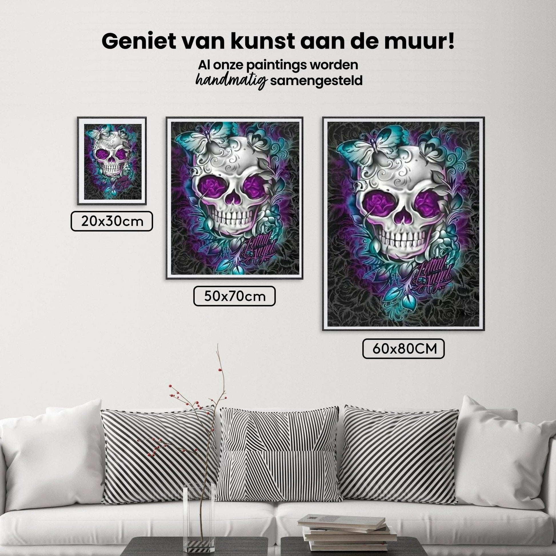 Diamond Painting Bloem Vlinder Schedel - SEOS Shop ®