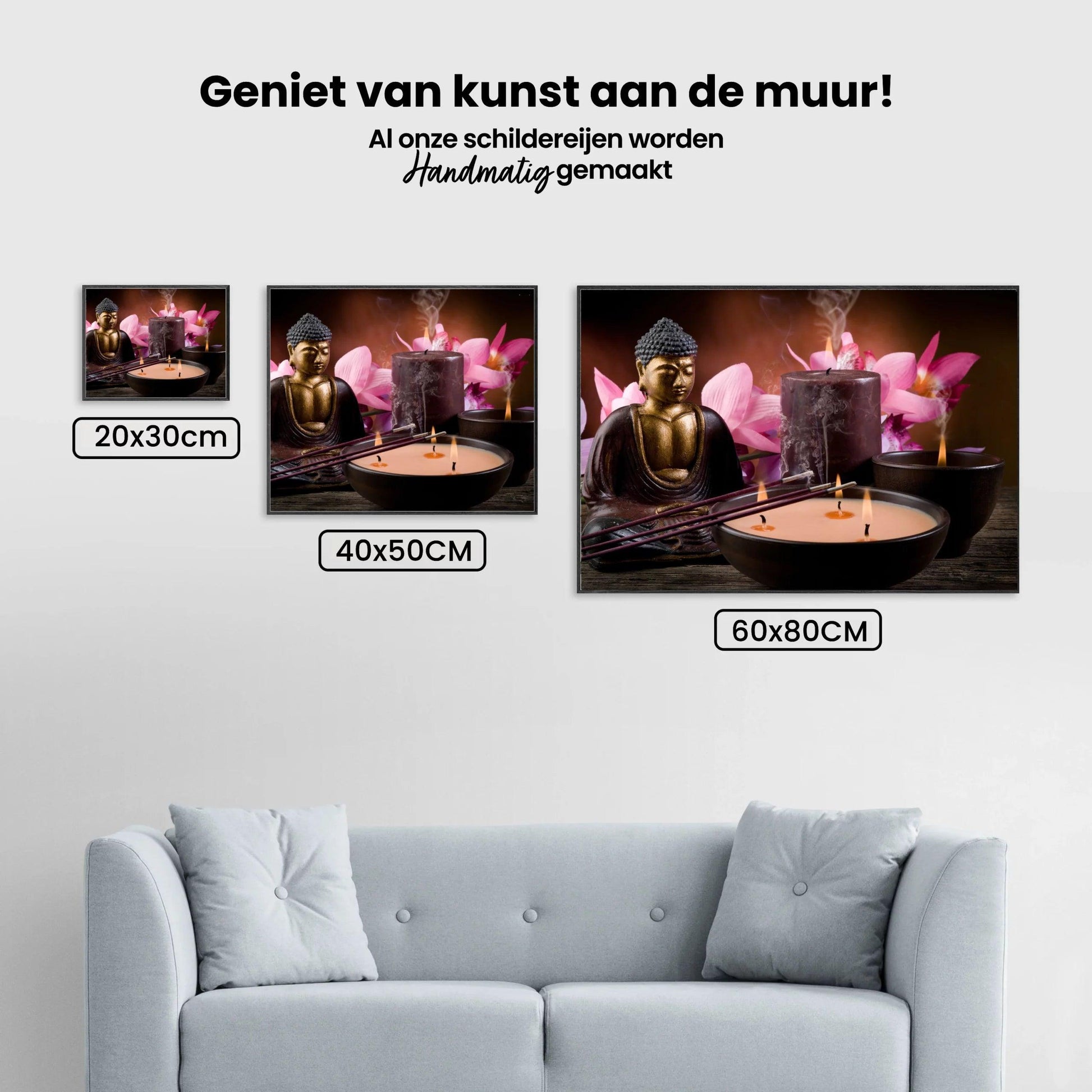Diamond Painting Boeddha met kaarsen en bloemen – SEOS Shop ®