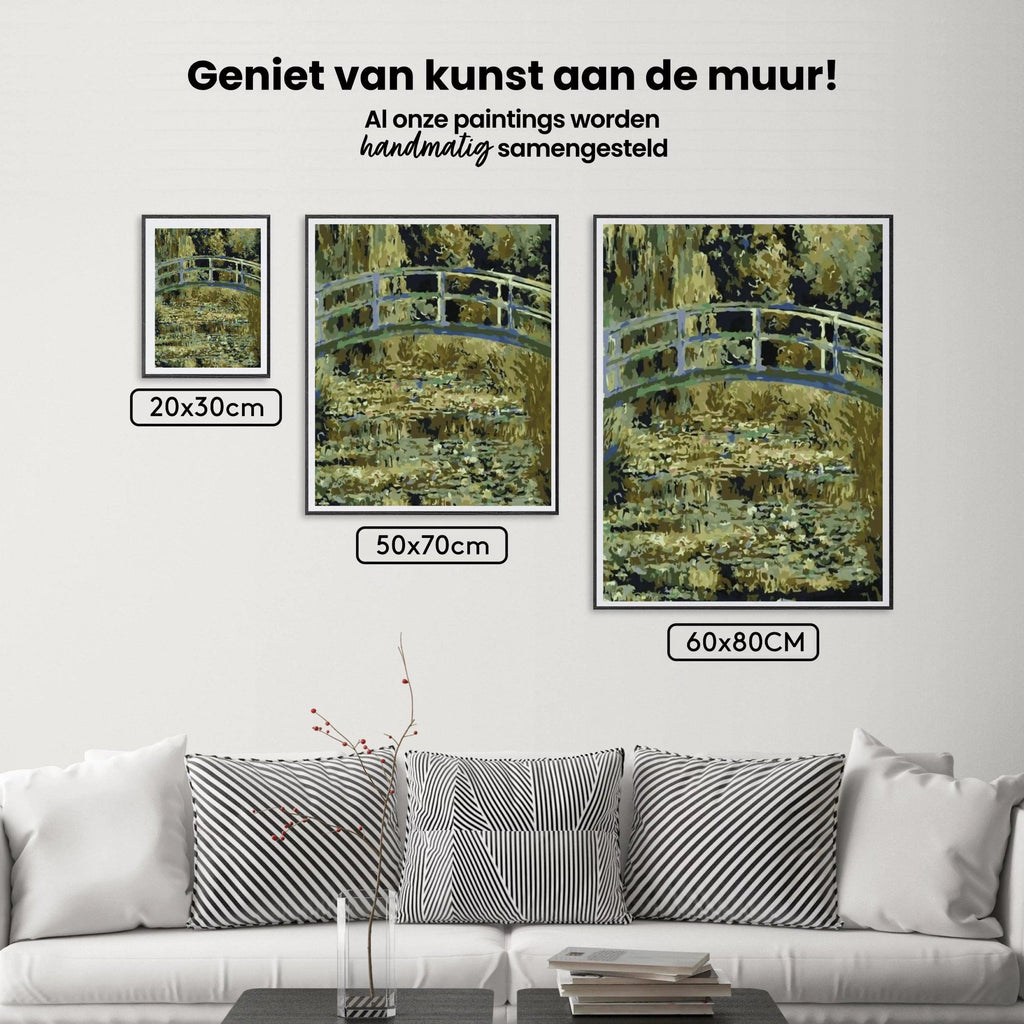 Diamond Painting Brug over een vijver met waterlelies - SEOS Shop ®