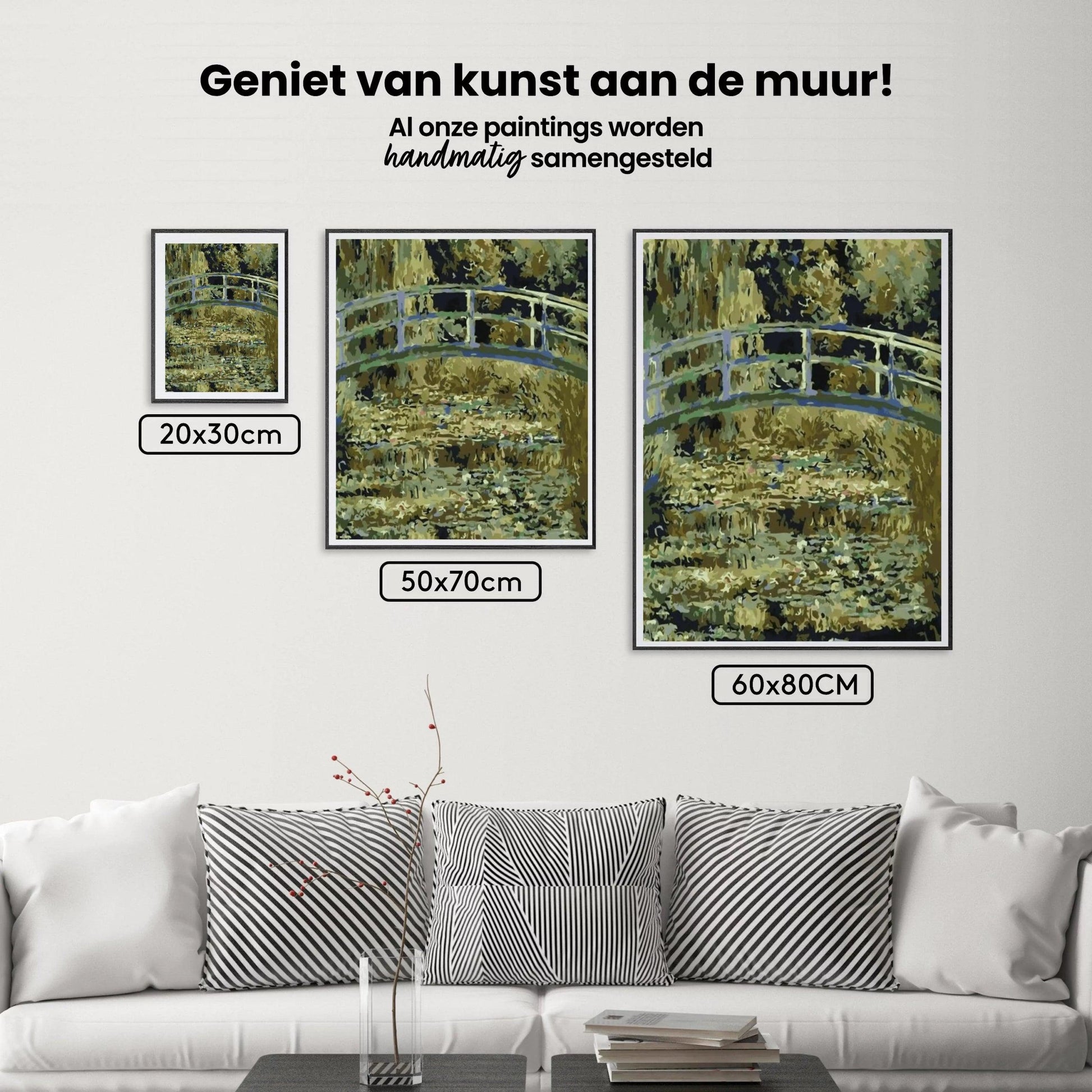 Diamond Painting Brug over een vijver met waterlelies - SEOS Shop ®