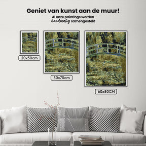 Diamond Painting Brug over een vijver met waterlelies - SEOS Shop ®