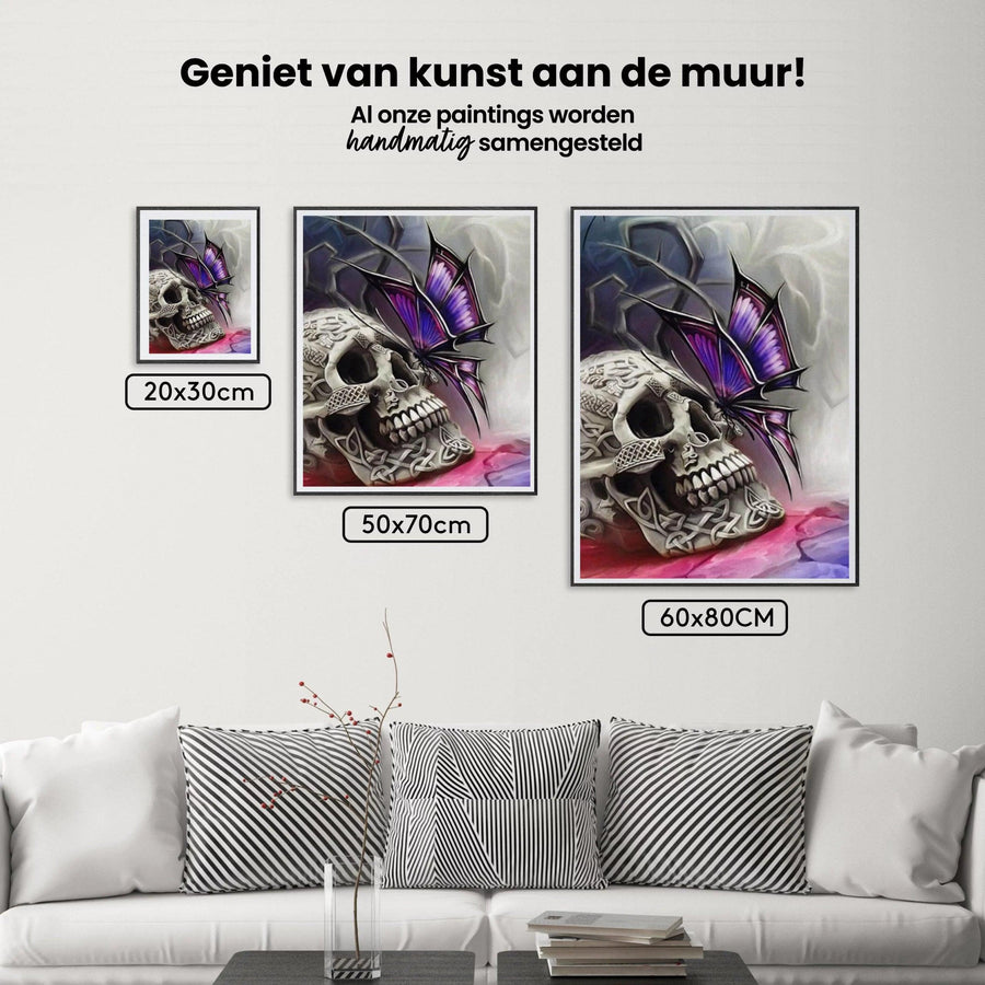 Diamond Painting Doodshoofd - Vlinder - SEOS Shop ®