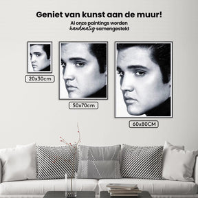 Diamond Painting Elvis Presley in zwart wit - SEOS Shop ®