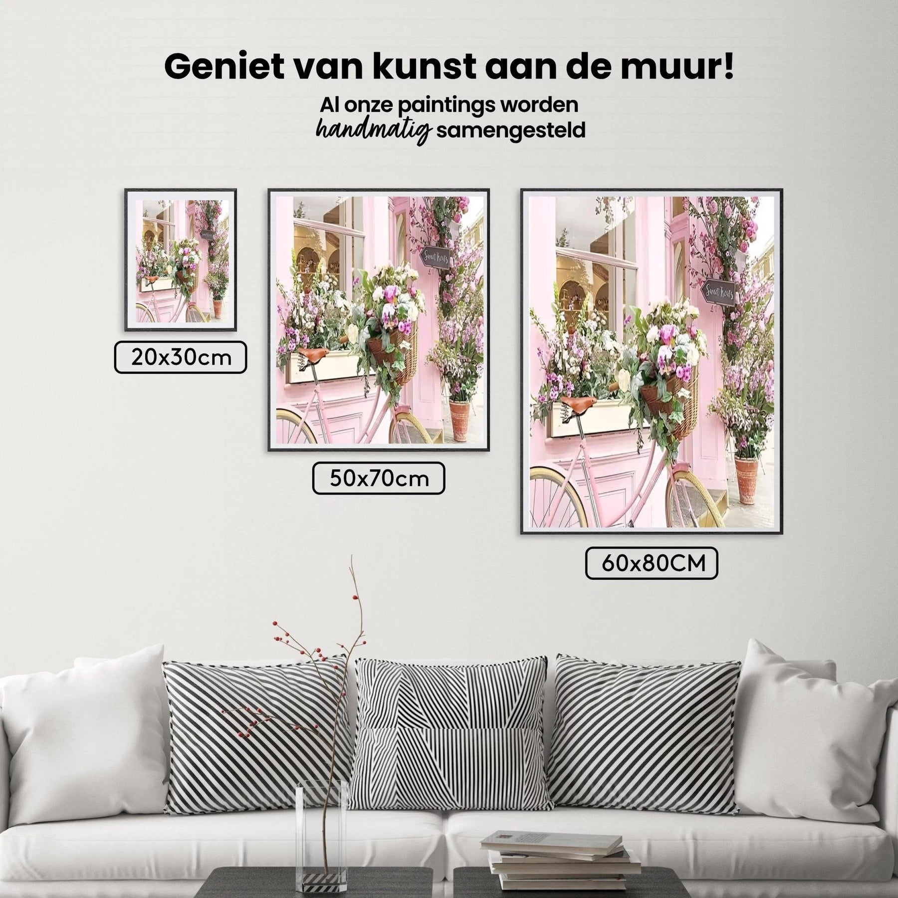 Diamond Painting Fiets bij bloemenwinkel - SEOS Shop ®