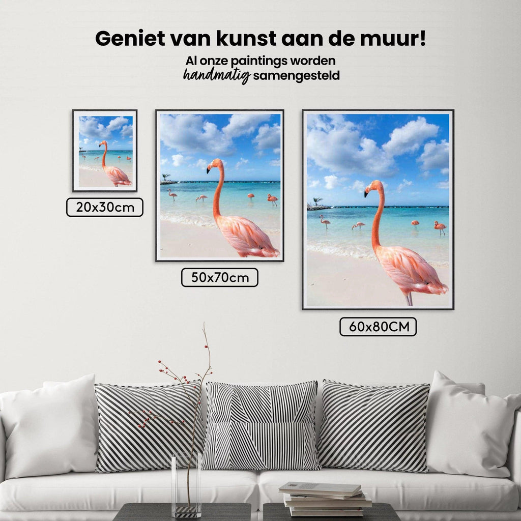 Diamond Painting Flamingo's op het strand - SEOS Shop ®