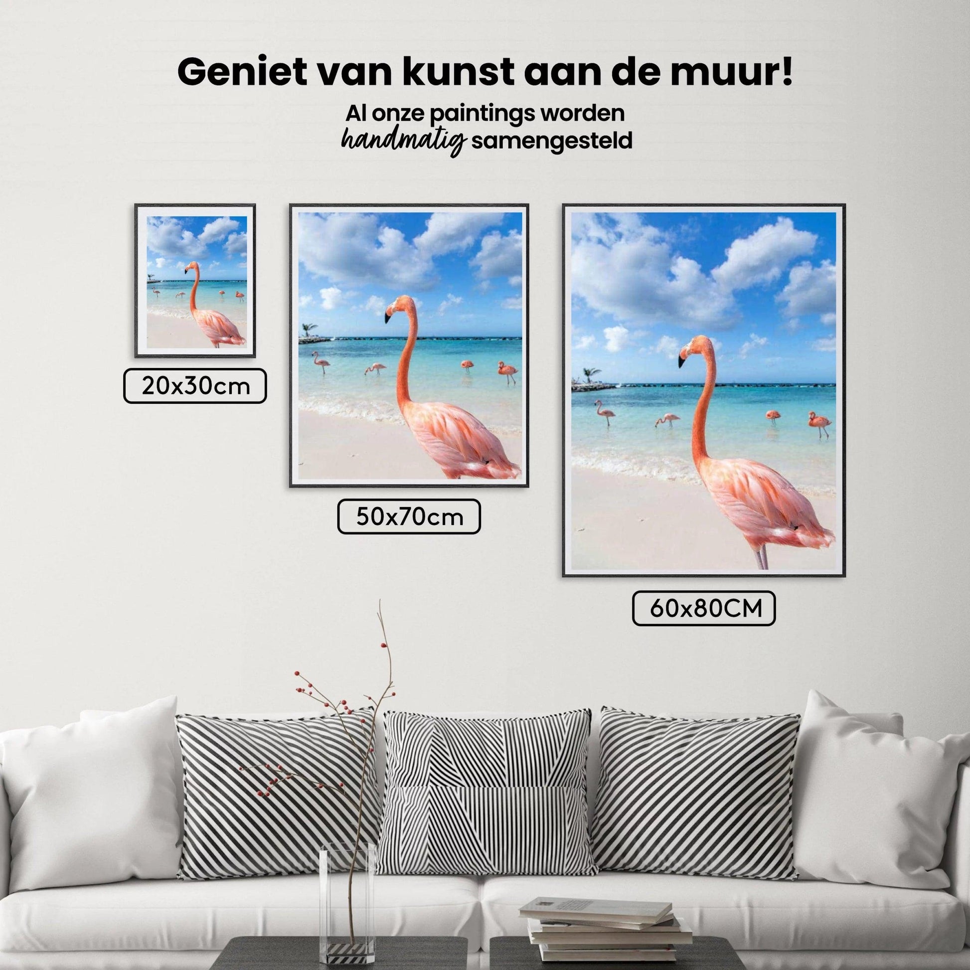 Diamond Painting Flamingo's op het strand - SEOS Shop ®