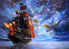 Diamond Painting Galaxy Zeilboot - SEOS Shop ®
