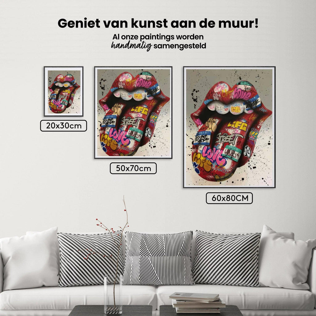 Diamond Painting Gekleurde Tong - SEOS Shop ®
