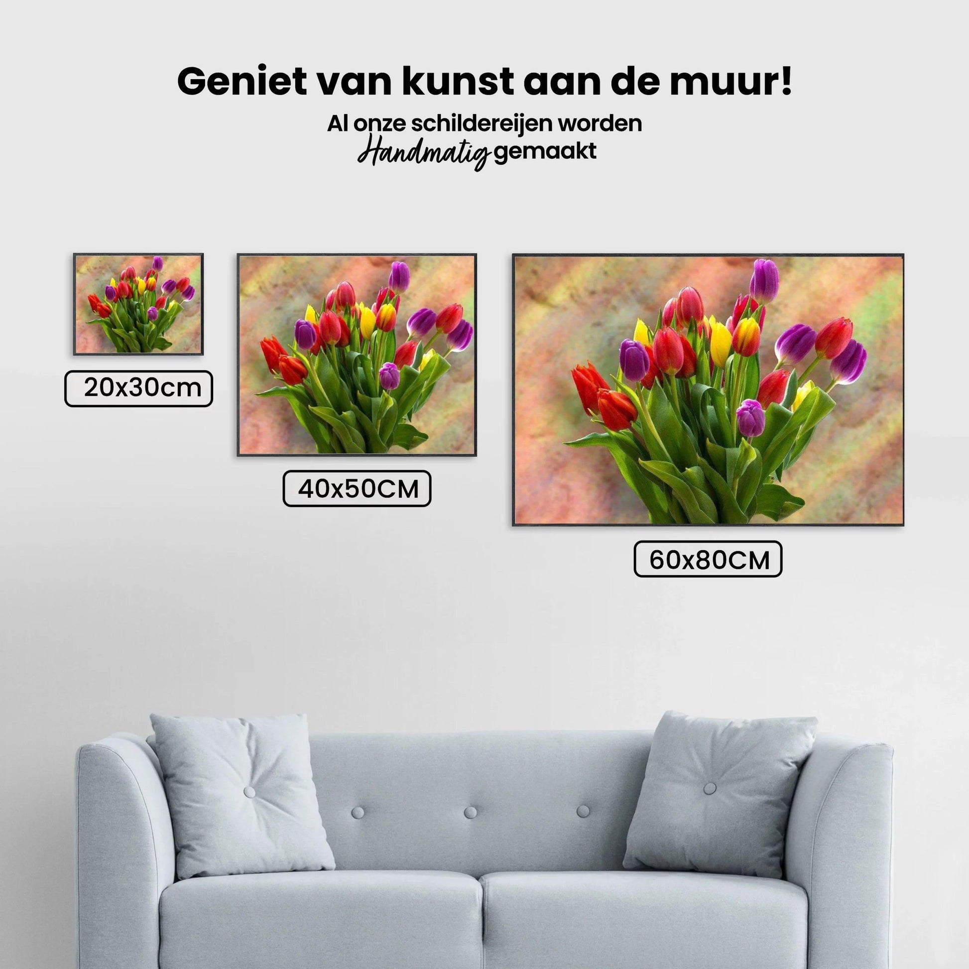 Diamond Painting Gekleurde tulpen - SEOS Shop ®