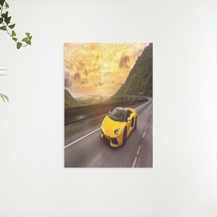 Diamond Painting Gele Sportwagen 30x40 cm - SEOS Shop ®