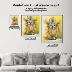 Diamond Painting Gele abstracte uil - SEOS Shop ®