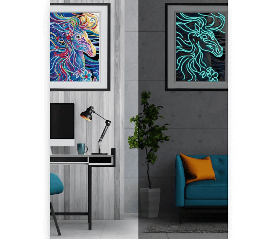 Diamond Painting Glow in the Dark - Paard - SEOS Shop ®