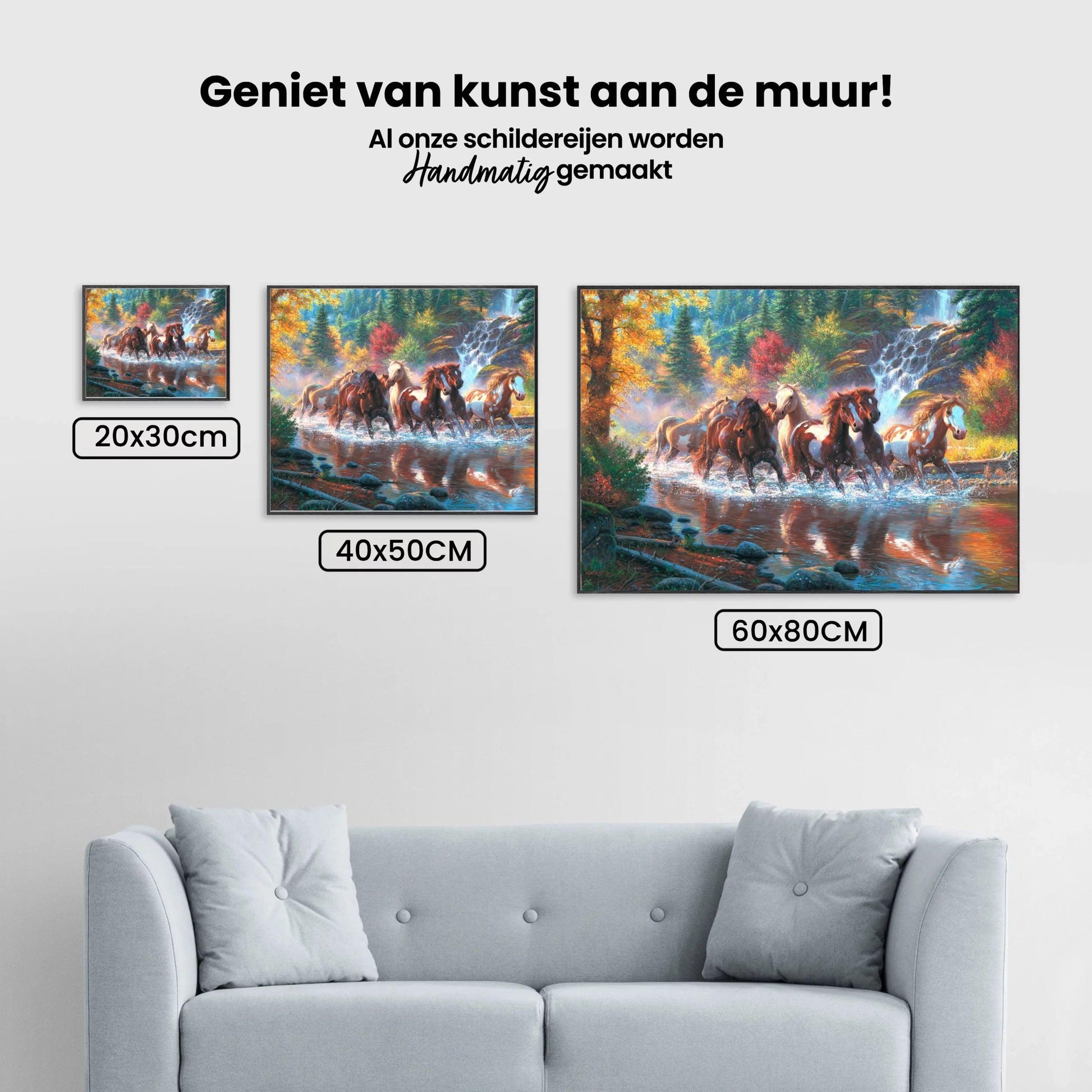 Diamond Painting Groep paarden in het water - SEOS Shop ®