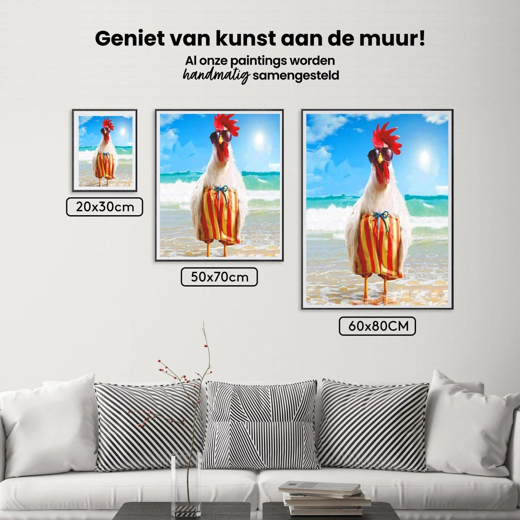 Diamond Painting Haan op vakantie - SEOS Shop ®