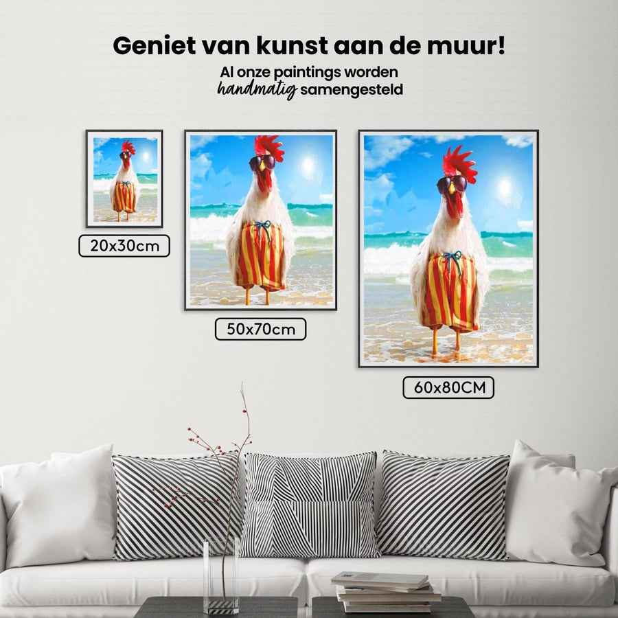 Diamond Painting Haan op vakantie - SEOS Shop ®