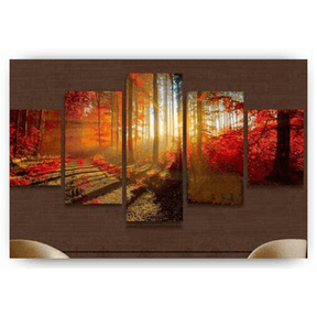 Diamond Painting Herfst zonnestralen 5 luik - SEOS Shop ®
