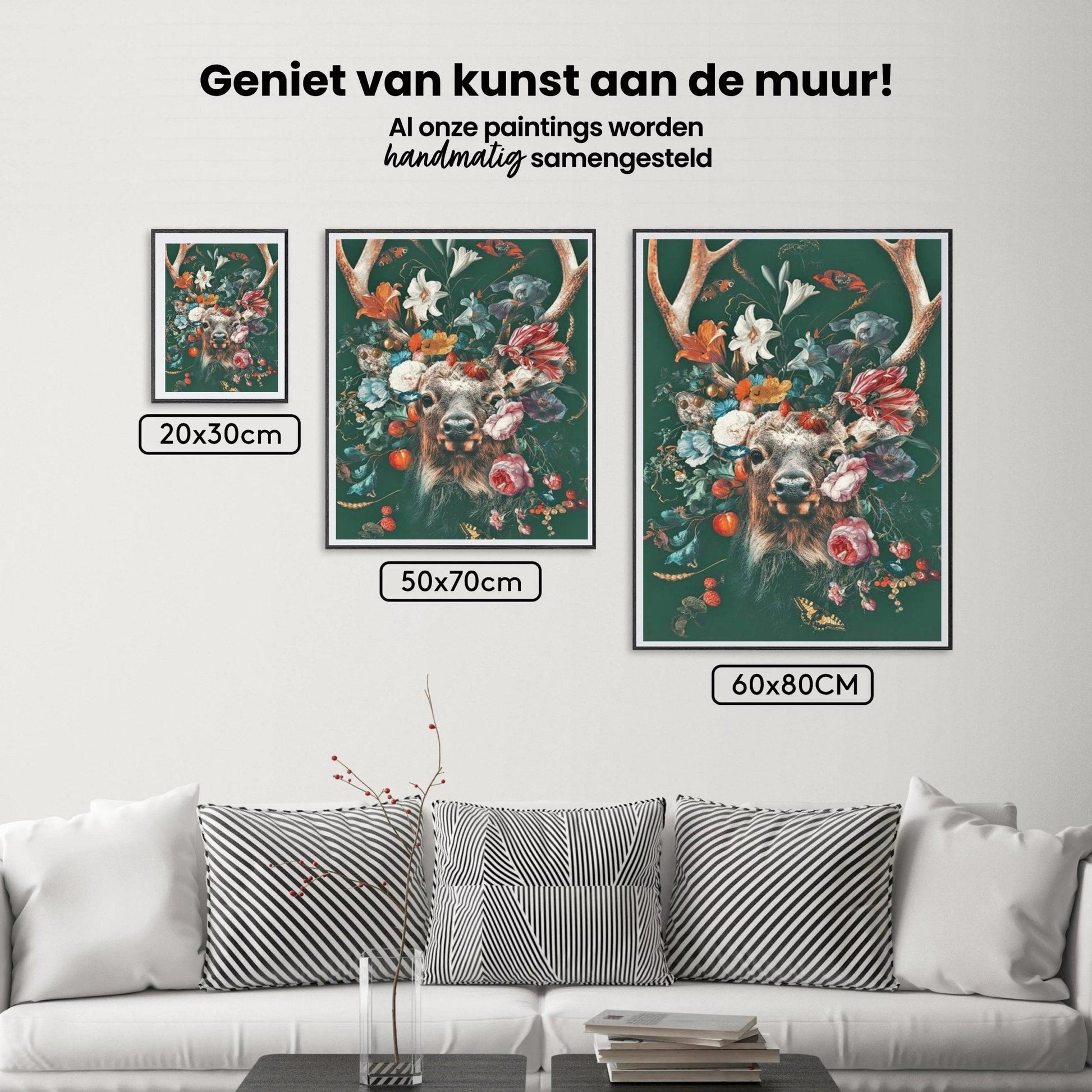 Diamond Painting Hert met bloemen - SEOS Shop ®