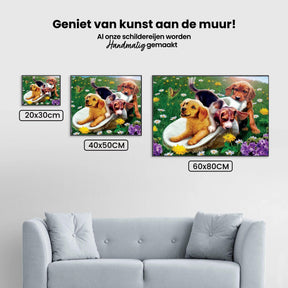 Diamond Painting Honden en bloemen - SEOS Shop ®