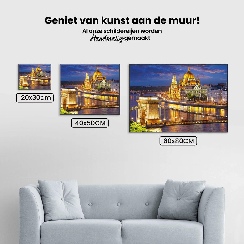 Diamond Painting Hongarije Stads Nacht - SEOS Shop ®
