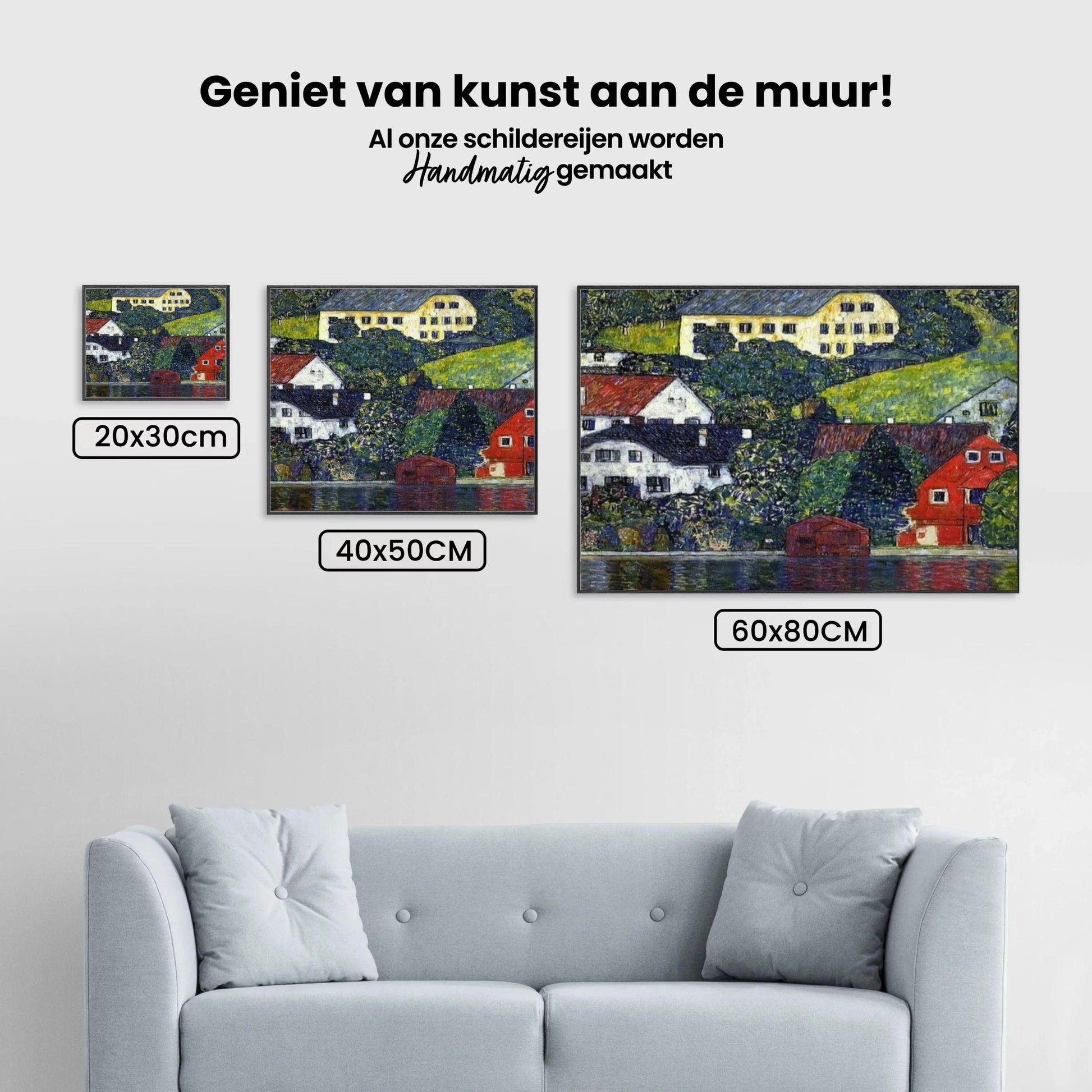 Diamond Painting Huizen bij Unterach aan de Attersee - SEOS Shop ®
