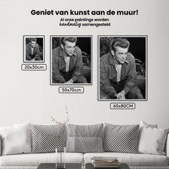 Diamond Painting James Dean zwart wit - SEOS Shop ®