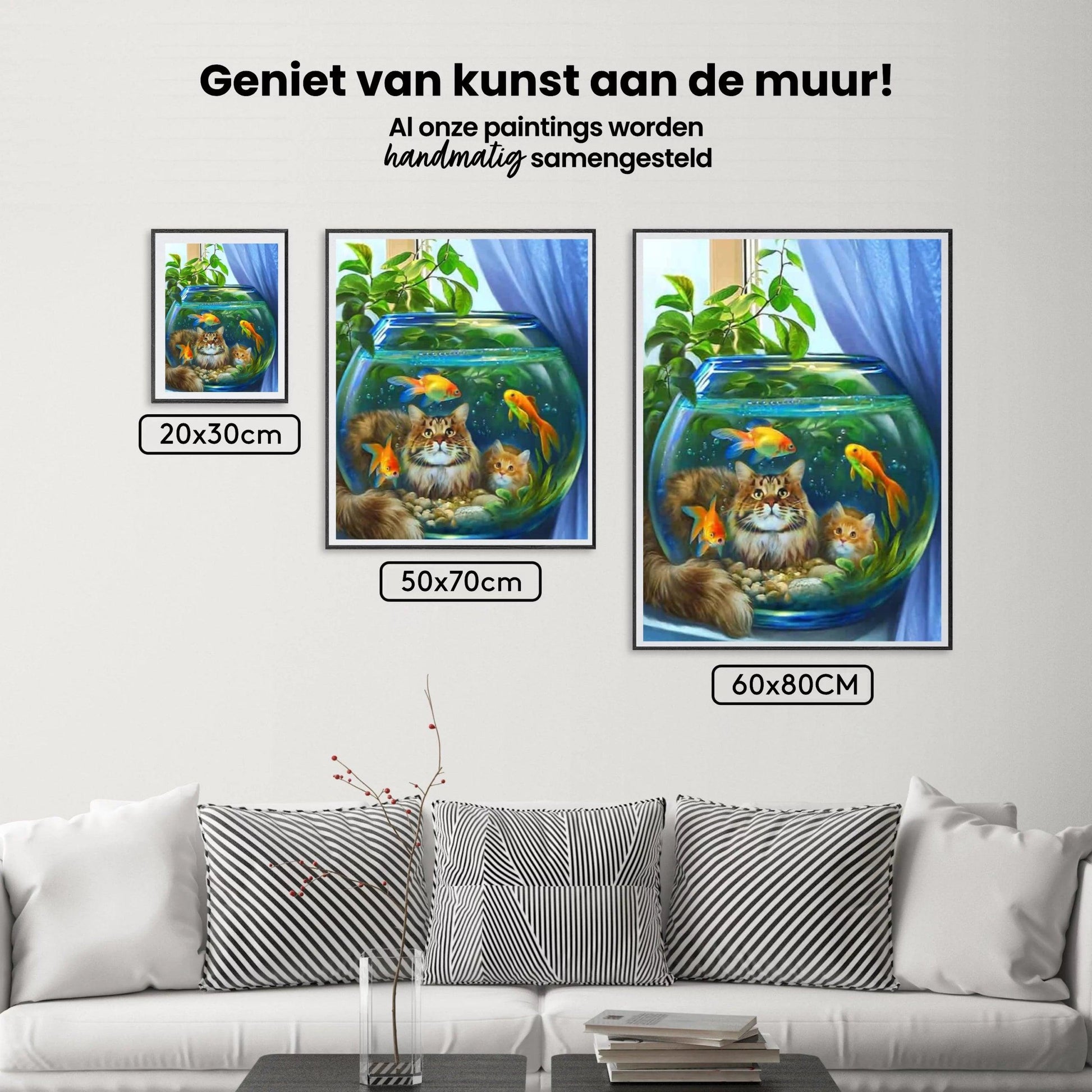 Diamond Painting Kat Met Vis - SEOS Shop ®