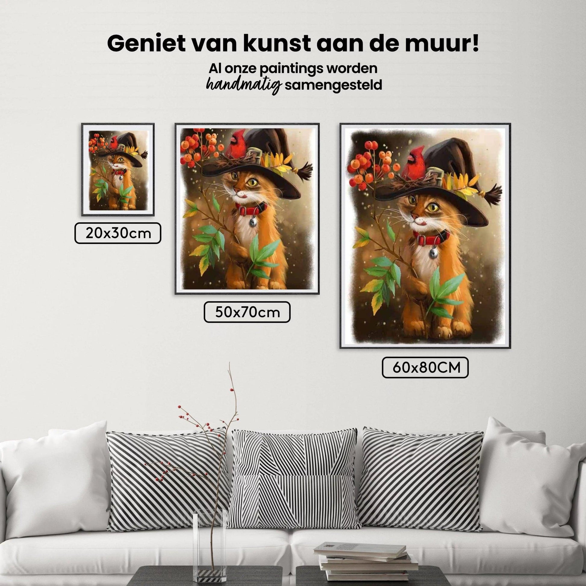 Diamond Painting Kat met hoed - SEOS Shop ®