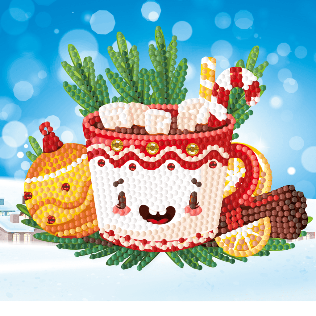 Diamond painting kerstkaarten - set van 12 - inclusief enveloppen