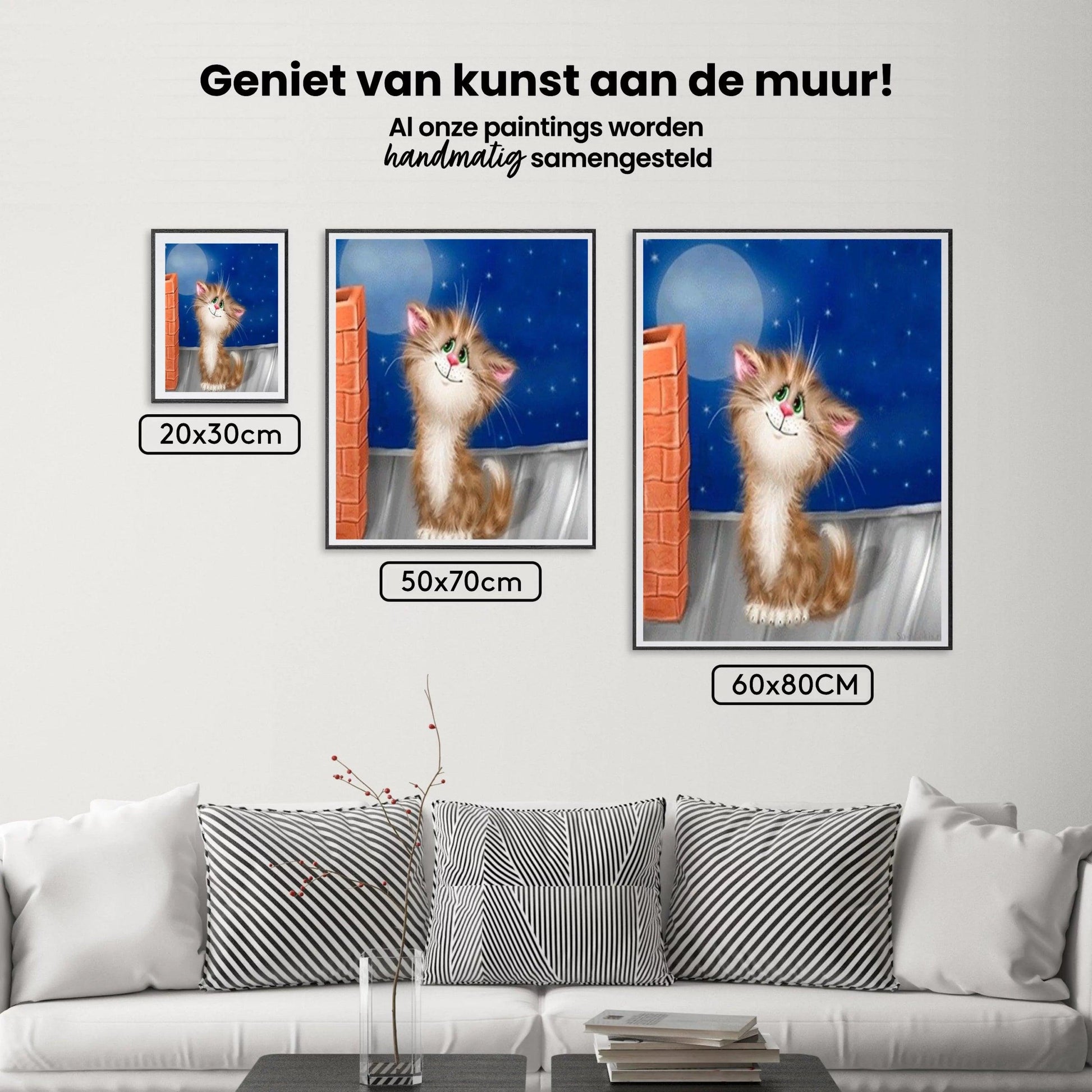 Diamond Painting Kitten bij Schoorsteen - SEOS Shop ®